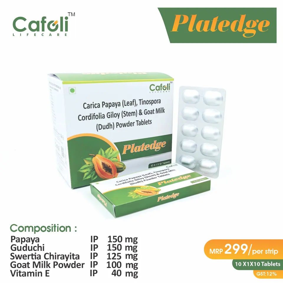 Carica Papaya + Tinospora + Goat Milk Powder Tablets at the best price in PCD Pharma Franchise for digestive health.